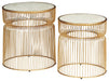 Vernway - White/Gold Finish - Accent Table Set Cleveland Home Outlet (OH) - Furniture Store in Middleburg Heights Serving Cleveland, Strongsville, and Online