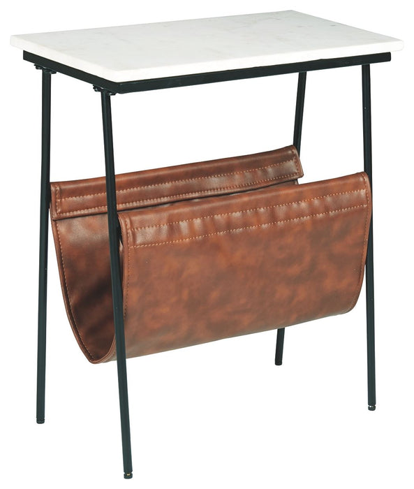 Etanbury - Brown / Black/white - Accent Table Cleveland Home Outlet (OH) - Furniture Store in Middleburg Heights Serving Cleveland, Strongsville, and Online