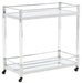 Chaseton - Clear / Silver Finish - Bar Cart Cleveland Home Outlet (OH) - Furniture Store in Middleburg Heights Serving Cleveland, Strongsville, and Online