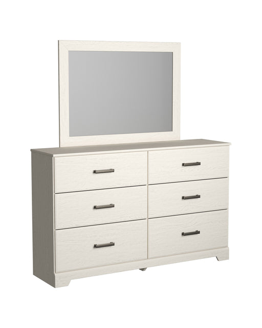 Stelsie - White - Dresser, Mirror Cleveland Home Outlet (OH) - Furniture Store in Middleburg Heights Serving Cleveland, Strongsville, and Online