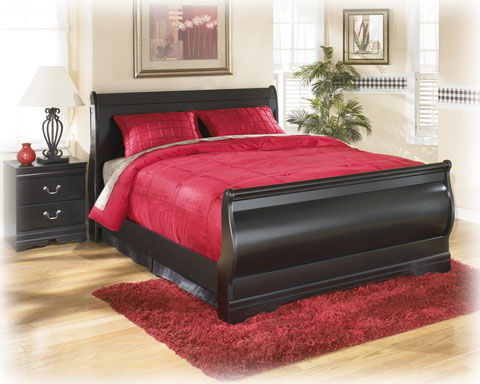 Huey - Black - Queen Sleigh Footboard Cleveland Home Outlet (OH) - Furniture Store in Middleburg Heights Serving Cleveland, Strongsville, and Online