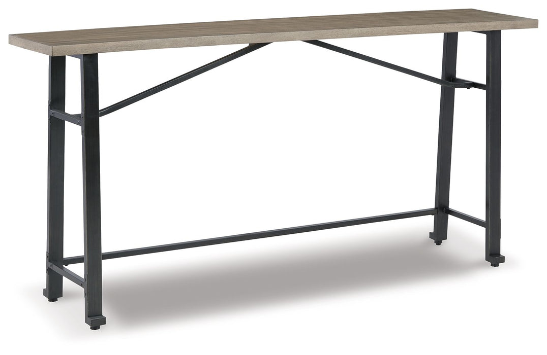 Lesterton - Light Brown / Black - Long Counter Table Cleveland Home Outlet (OH) - Furniture Store in Middleburg Heights Serving Cleveland, Strongsville, and Online
