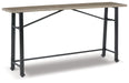 Lesterton - Light Brown / Black - Long Counter Table Cleveland Home Outlet (OH) - Furniture Store in Middleburg Heights Serving Cleveland, Strongsville, and Online