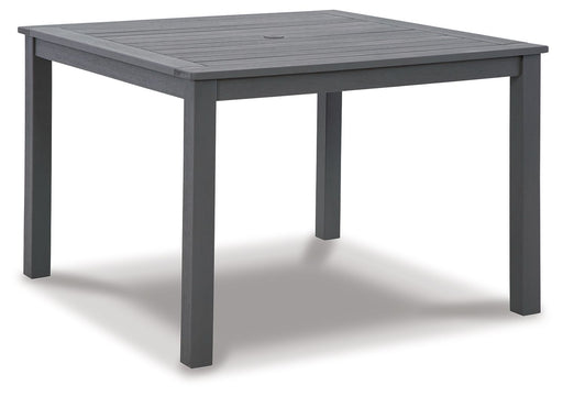 Eden Town - Gray - Square Dining Table W/Umb Opt Cleveland Home Outlet (OH) - Furniture Store in Middleburg Heights Serving Cleveland, Strongsville, and Online