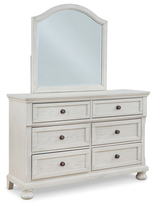 Robbinsdale - Antique White - Dresser, Mirror - Youth Cleveland Home Outlet (OH) - Furniture Store in Middleburg Heights Serving Cleveland, Strongsville, and Online