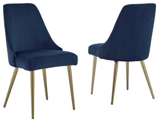 Wynora - Blue - Dining Uph Side Chair (Set of 2) Cleveland Home Outlet (OH) - Furniture Store in Middleburg Heights Serving Cleveland, Strongsville, and Online