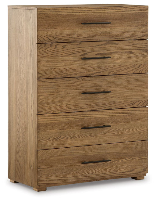 Dakmore - Brown - Five Drawer Chest Cleveland Home Outlet (OH) - Furniture Store in Middleburg Heights Serving Cleveland, Strongsville, and Online