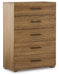 Dakmore - Brown - Five Drawer Chest Cleveland Home Outlet (OH) - Furniture Store in Middleburg Heights Serving Cleveland, Strongsville, and Online