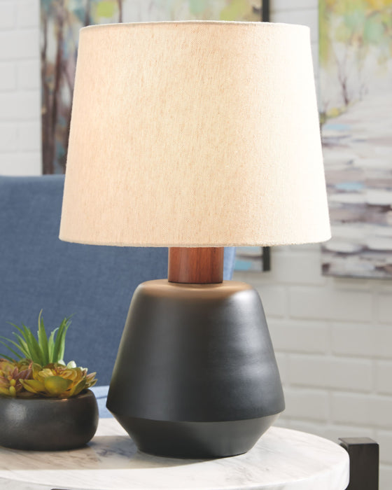 Ancel - Black / Brown - Metal Table Lamp Cleveland Home Outlet (OH) - Furniture Store in Middleburg Heights Serving Cleveland, Strongsville, and Online