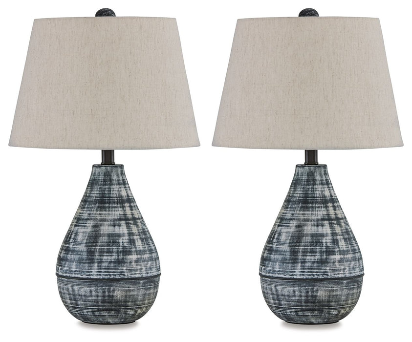 Erivell - Taupe / Black - Metal Table Lamp (Set of 2) Cleveland Home Outlet (OH) - Furniture Store in Middleburg Heights Serving Cleveland, Strongsville, and Online