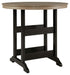 Fairen Trail - Black / Driftwood - Round Bar Table W/Umb Opt Cleveland Home Outlet (OH) - Furniture Store in Middleburg Heights Serving Cleveland, Strongsville, and Online