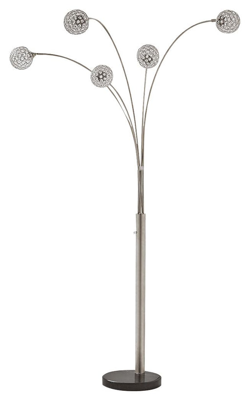 Winter - Silver Finish - Metal Arc Lamp Cleveland Home Outlet (OH) - Furniture Store in Middleburg Heights Serving Cleveland, Strongsville, and Online