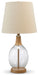 Clayleigh - Clear / Brown - Glass Table Lamp (Set of 2) Cleveland Home Outlet (OH) - Furniture Store in Middleburg Heights Serving Cleveland, Strongsville, and Online