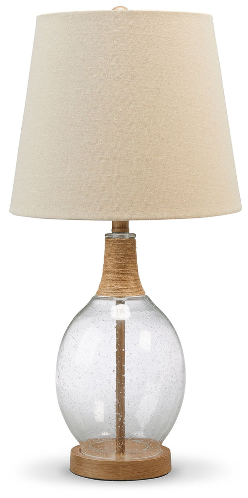 Clayleigh - Clear / Brown - Glass Table Lamp (Set of 2) Cleveland Home Outlet (OH) - Furniture Store in Middleburg Heights Serving Cleveland, Strongsville, and Online