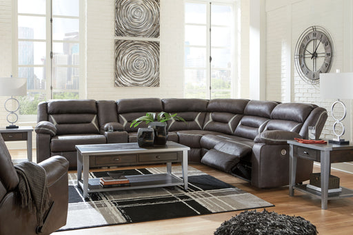 Kincord - Midnight - 5 Pc. - Left Arm Facing Power Sofa With Console 4 Pc Sectional, Rocker Recliner Cleveland Home Outlet (OH) - Furniture Store in Middleburg Heights Serving Cleveland, Strongsville, and Online