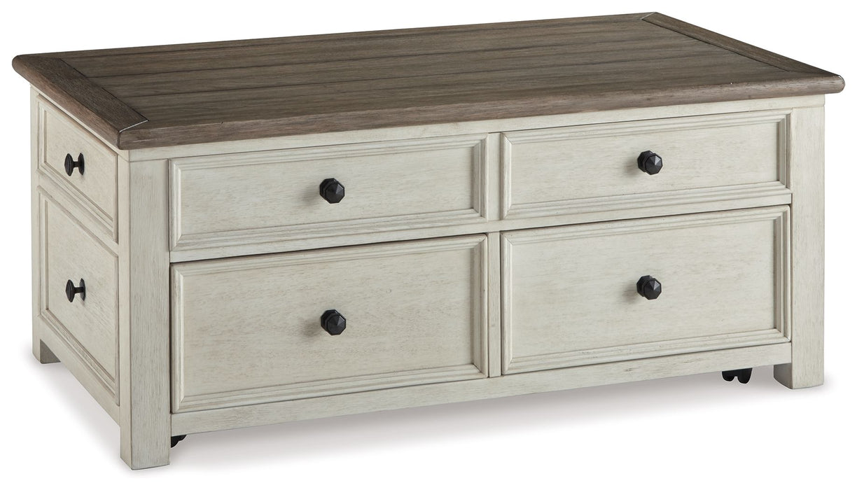 Bolanburg - White / Brown / Beige - Lift Top Cocktail Table Cleveland Home Outlet (OH) - Furniture Store in Middleburg Heights Serving Cleveland, Strongsville, and Online