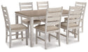 Skempton - White - Dining Room Table Set (Set of 7) Cleveland Home Outlet (OH) - Furniture Store in Middleburg Heights Serving Cleveland, Strongsville, and Online