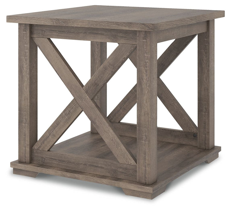 Arlenbry - Gray - Square End Table Cleveland Home Outlet (OH) - Furniture Store in Middleburg Heights Serving Cleveland, Strongsville, and Online