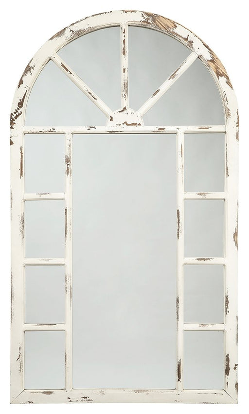 Divakar - Antique White - Accent Mirror Cleveland Home Outlet (OH) - Furniture Store in Middleburg Heights Serving Cleveland, Strongsville, and Online
