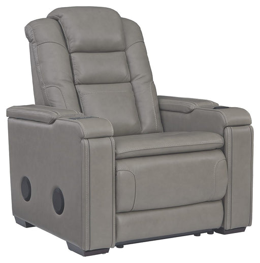 Boerna - Gray - Pwr Recliner/Adj Headrest Cleveland Home Outlet (OH) - Furniture Store in Middleburg Heights Serving Cleveland, Strongsville, and Online