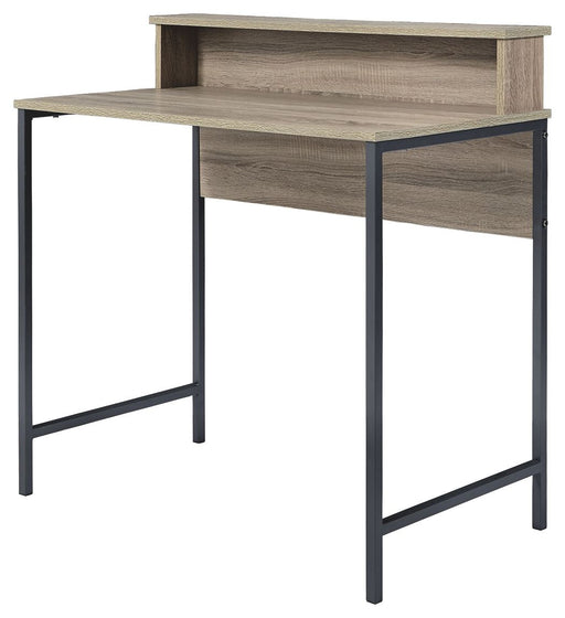 Titania - Light Brown / Gunmetal - Home Office Small Desk Cleveland Home Outlet (OH) - Furniture Store in Middleburg Heights Serving Cleveland, Strongsville, and Online
