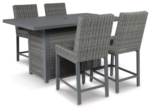 Palazzo - Gray - Outdoor Counter Height Dining Table With 4 Barstools Cleveland Home Outlet (OH) - Furniture Store in Middleburg Heights Serving Cleveland, Strongsville, and Online