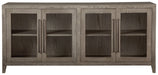 Dalenville - Warm Gray - Accent Cabinet - 4 Doors Cleveland Home Outlet (OH) - Furniture Store in Middleburg Heights Serving Cleveland, Strongsville, and Online