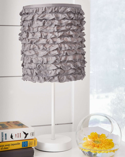 Mirette - Gray / White - Metal Table Lamp Cleveland Home Outlet (OH) - Furniture Store in Middleburg Heights Serving Cleveland, Strongsville, and Online