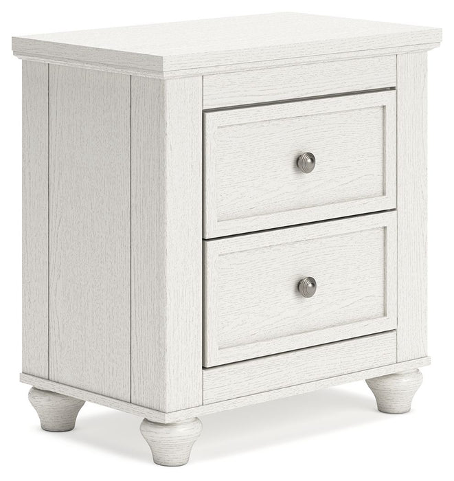 Grantoni - White - Two Drawer Night Stand Cleveland Home Outlet (OH) - Furniture Store in Middleburg Heights Serving Cleveland, Strongsville, and Online