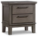 Hallanden - Gray - Two Drawer Night Stand Cleveland Home Outlet (OH) - Furniture Store in Middleburg Heights Serving Cleveland, Strongsville, and Online