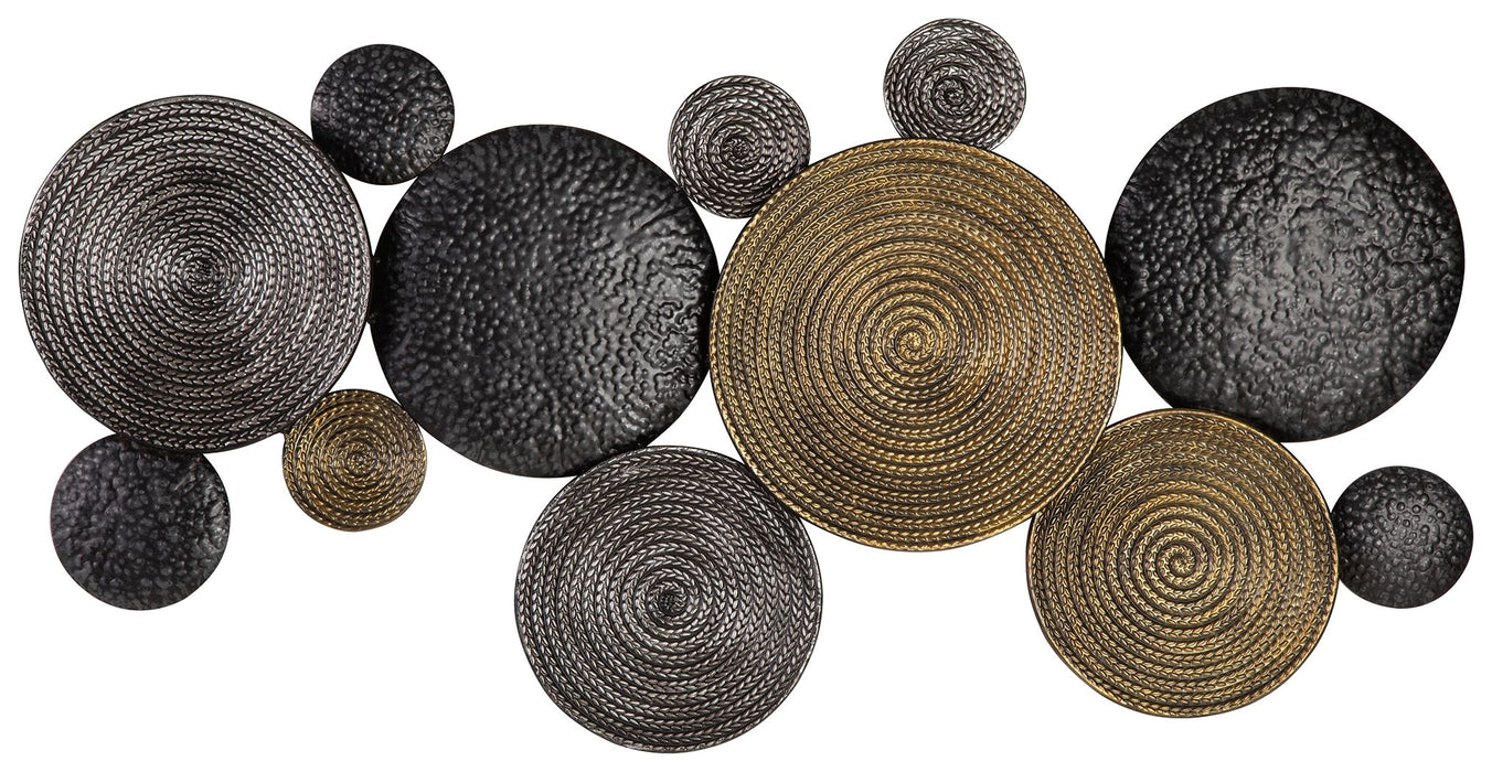 Emsley - Metallic / Black / Gray - Wall Decor Cleveland Home Outlet (OH) - Furniture Store in Middleburg Heights Serving Cleveland, Strongsville, and Online