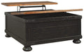 Valebeck - Black / Brown - Lift Top Cocktail Table Cleveland Home Outlet (OH) - Furniture Store in Middleburg Heights Serving Cleveland, Strongsville, and Online