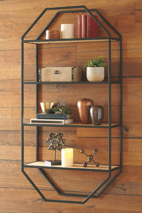 Elea - Black / Natural - Wall Shelf Cleveland Home Outlet (OH) - Furniture Store in Middleburg Heights Serving Cleveland, Strongsville, and Online
