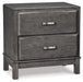 Caitbrook - Gray - Two Drawer Night Stand Cleveland Home Outlet (OH) - Furniture Store in Middleburg Heights Serving Cleveland, Strongsville, and Online