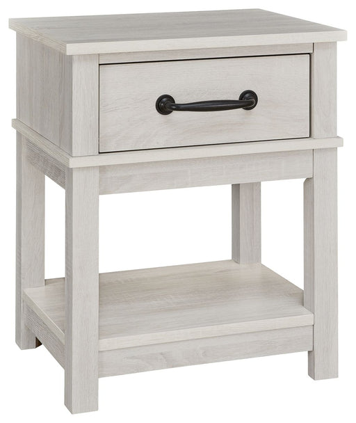 Dorrinson - White - One Drawer Night Stand Cleveland Home Outlet (OH) - Furniture Store in Middleburg Heights Serving Cleveland, Strongsville, and Online