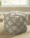 Adelphie - Gray - Pouf Cleveland Home Outlet (OH) - Furniture Store in Middleburg Heights Serving Cleveland, Strongsville, and Online