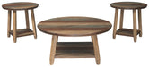 Raebecki - Brown - Occasional Table Set (Set of 3) Cleveland Home Outlet (OH) - Furniture Store in Middleburg Heights Serving Cleveland, Strongsville, and Online