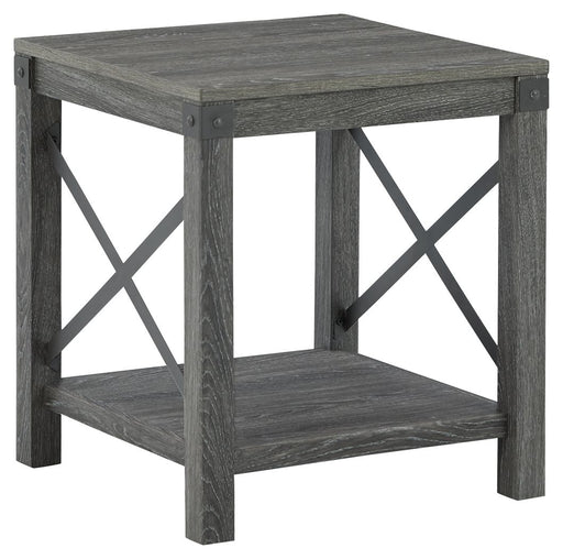 Freedan - Grayish Brown - Square End Table Cleveland Home Outlet (OH) - Furniture Store in Middleburg Heights Serving Cleveland, Strongsville, and Online