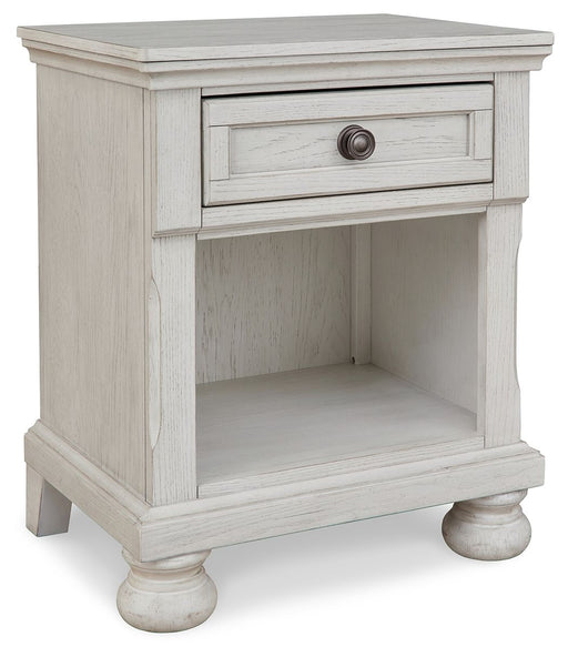 Robbinsdale - Antique White - One Drawer Night Stand Cleveland Home Outlet (OH) - Furniture Store in Middleburg Heights Serving Cleveland, Strongsville, and Online