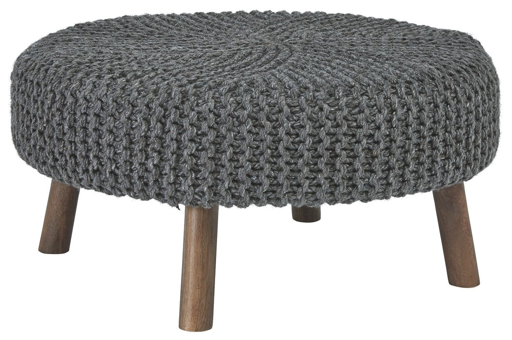 Jassmyn - Charcoal - Oversized Accent Ottoman Cleveland Home Outlet (OH) - Furniture Store in Middleburg Heights Serving Cleveland, Strongsville, and Online