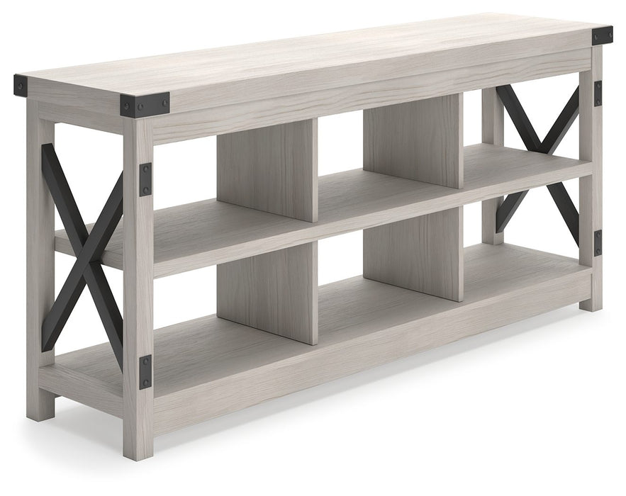 Bayflynn - White / Black - Large TV Stand Cleveland Home Outlet (OH) - Furniture Store in Middleburg Heights Serving Cleveland, Strongsville, and Online