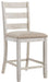 Skempton - White/Light Brown - Upholstered Barstool Cleveland Home Outlet (OH) - Furniture Store in Middleburg Heights Serving Cleveland, Strongsville, and Online