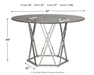 Madanere - Chrome Finish - Round Dining Room Table Cleveland Home Outlet (OH) - Furniture Store in Middleburg Heights Serving Cleveland, Strongsville, and Online