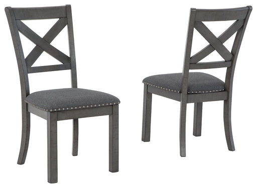 Myshanna - Gray - Dining Uph Side Chair (Set of 2) Cleveland Home Outlet (OH) - Furniture Store in Middleburg Heights Serving Cleveland, Strongsville, and Online