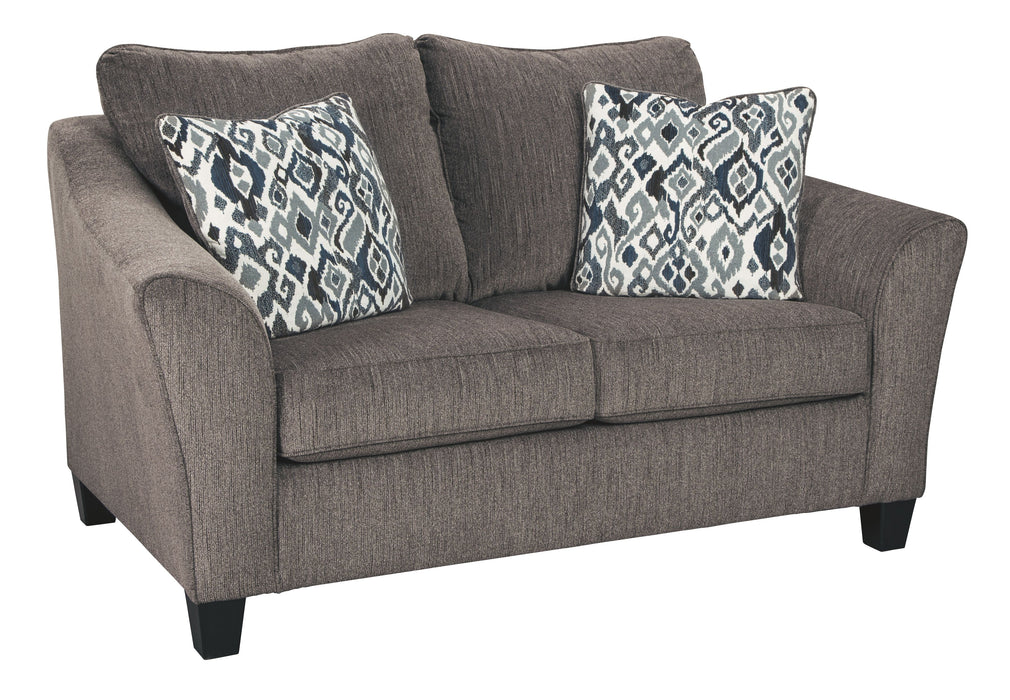 Nemoli - Slate - Loveseat Cleveland Home Outlet (OH) - Furniture Store in Middleburg Heights Serving Cleveland, Strongsville, and Online