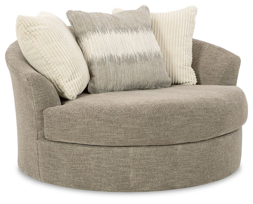 Creswell - Stone - Oversized Swivel Accent Chair Cleveland Home Outlet (OH) - Furniture Store in Middleburg Heights Serving Cleveland, Strongsville, and Online