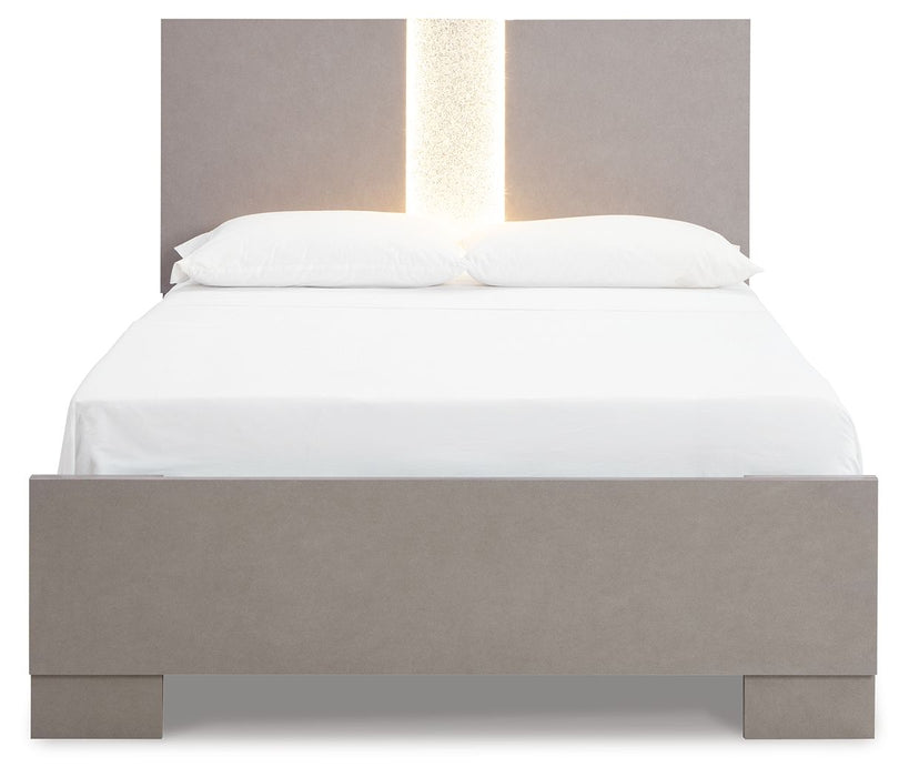 Surancha - Gray - Queen Panel Bed