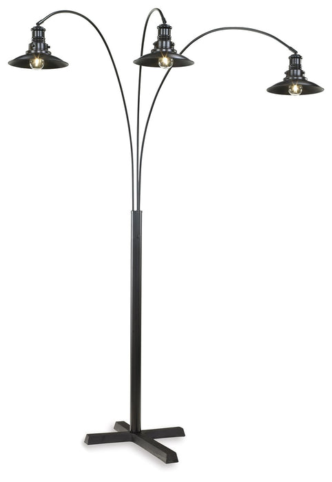 Sheriel - Black - Metal Arc Lamp Cleveland Home Outlet (OH) - Furniture Store in Middleburg Heights Serving Cleveland, Strongsville, and Online
