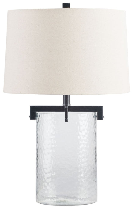 Fentonley - Clear / Antique Black - Glass Table Lamp Cleveland Home Outlet (OH) - Furniture Store in Middleburg Heights Serving Cleveland, Strongsville, and Online