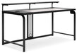 Lynxtyn - Black - Home Office Desk With Led Lighting Cleveland Home Outlet (OH) - Furniture Store in Middleburg Heights Serving Cleveland, Strongsville, and Online